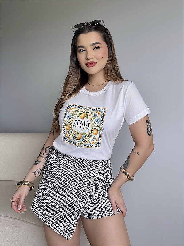 T-SHIRT DTF ITALY ON TILES - OFF WHITE