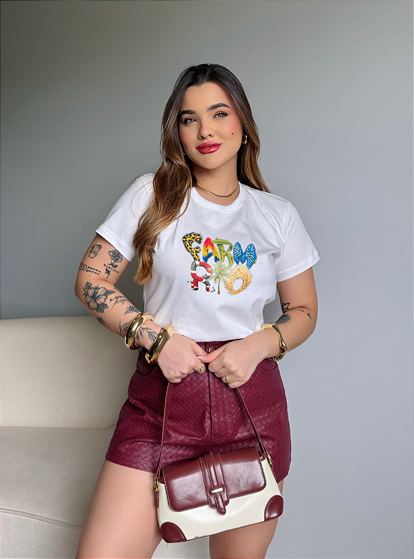 T-SHIRT DTF  FARM RIO ANIMAL PRINT - OFF WHITE