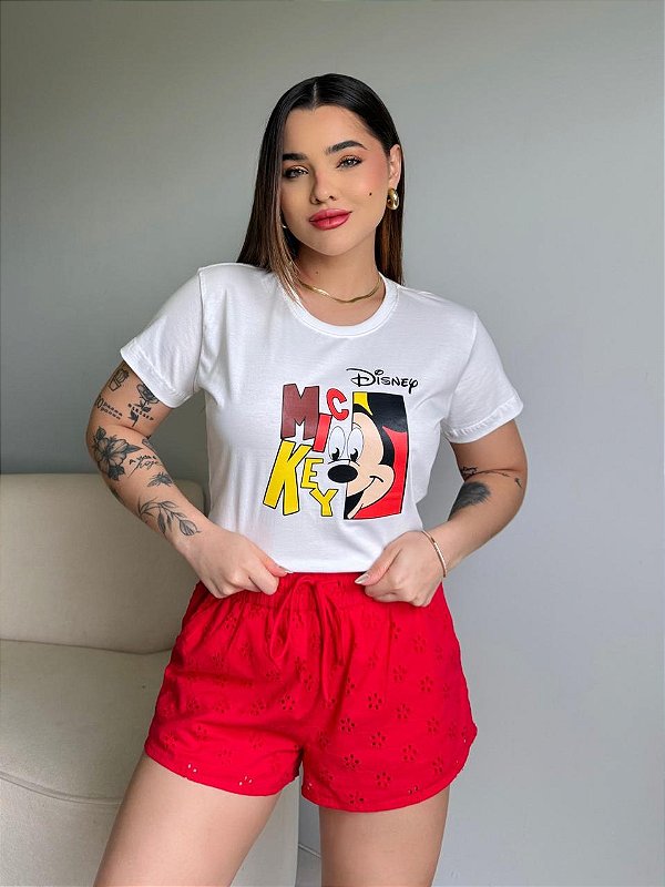 T-SHIRT DTF  MICKEY - OFF WHITE
