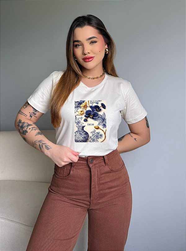 T-SHIRT DTF DIOR - OFF WHITE
