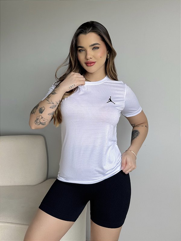 T-SHIRT FEMININA  DRY FIT DTF JORDAN - BRANCO