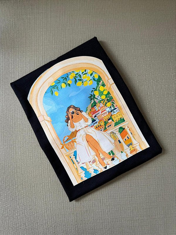 T-SHIRT DTF JANELA DE ALFAMFI - PRETO