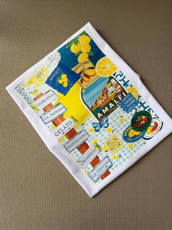 T-SHIRT DTF AMALFI ITALY - BRANCO