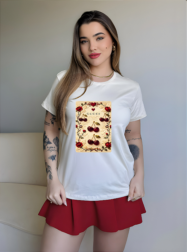 T-SHIRT DTF GUCCI -  OFF WHITE