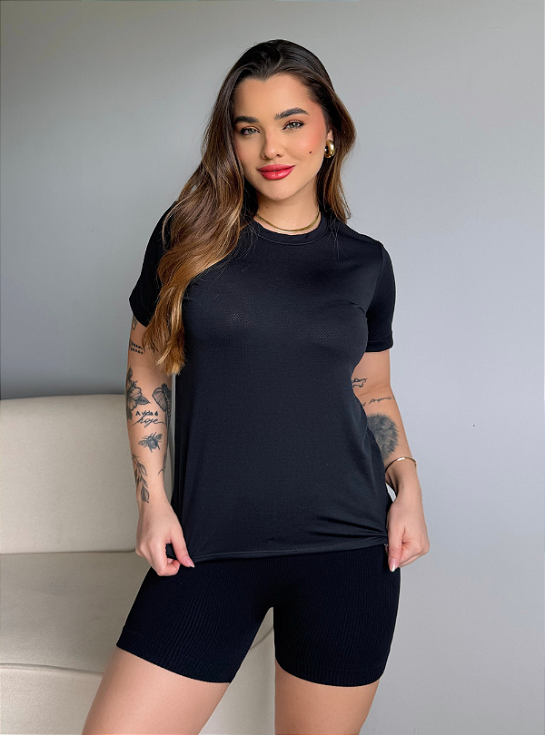 T-SHIRT DRY FIT LISA - PRETO