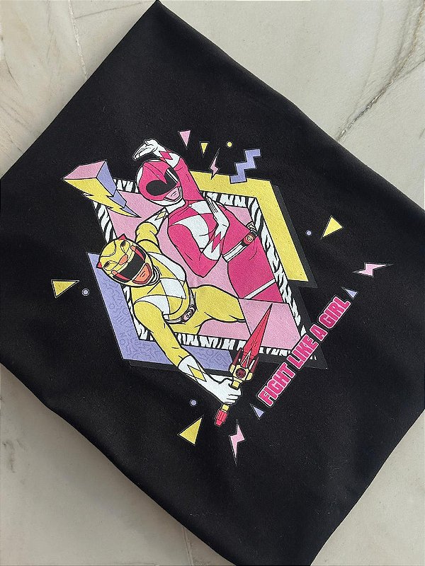 T-SHIRT DTF POWER RANGERS - PRETO