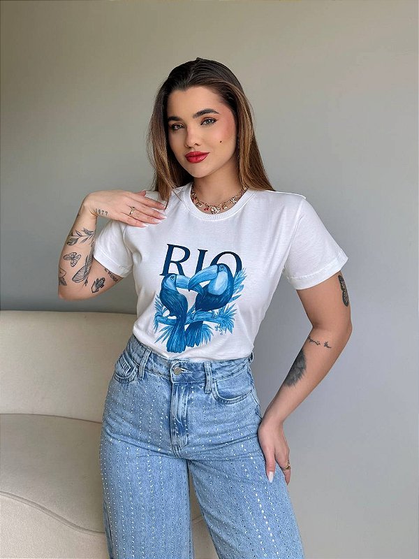 T-SHIRT DTF RIO TUCANOS - OFF WHITE