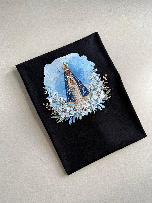 T-SHIRT DTF NOSSA SENHORA RAMOS DE FLORES - PRETO