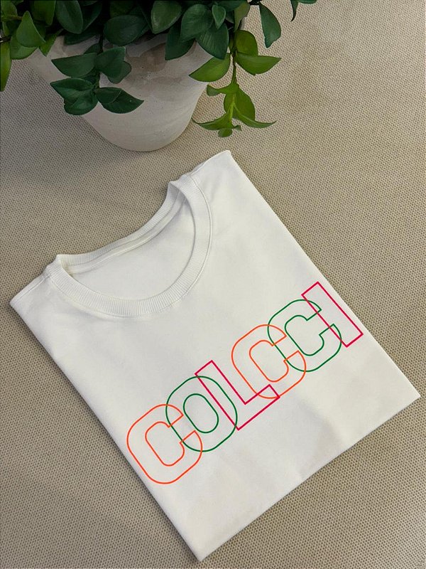 T-SHIRT COLCCI COLORS - OFF WHITE