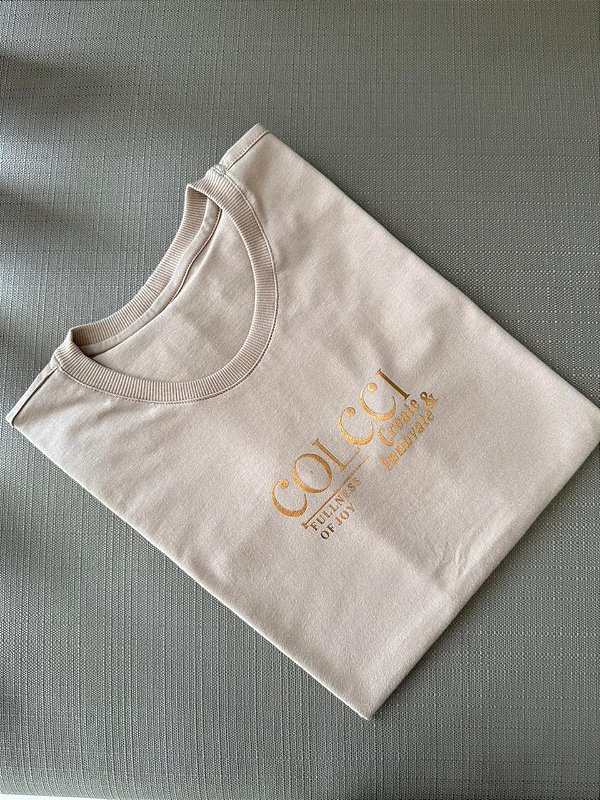T-SHIRT COLCCI CREATE INNOVATE - BEGE DUNAS