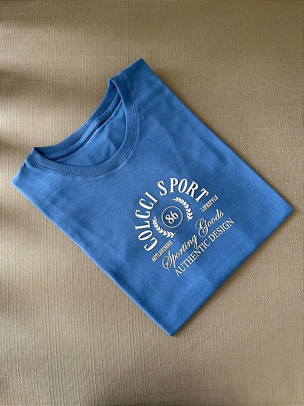 T-SHIRT COLCCI SPORT 86 - AZUL ESTIMADO