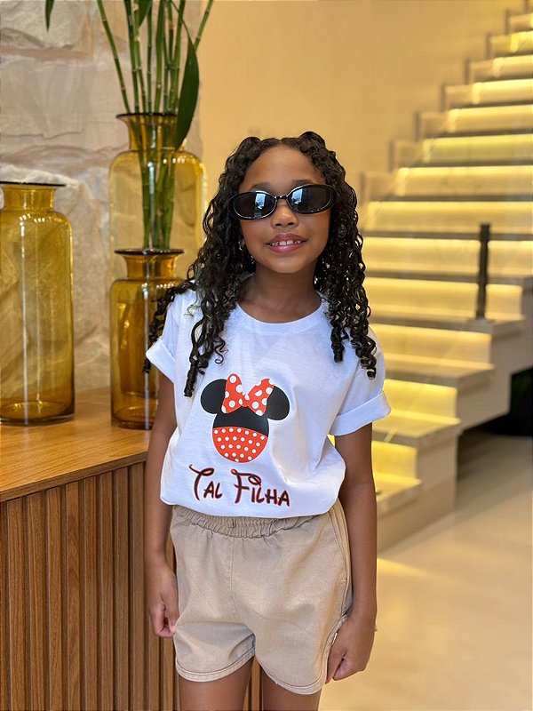 T-SHIRT INFANTIL DTF TAL FILHA - BRANCO