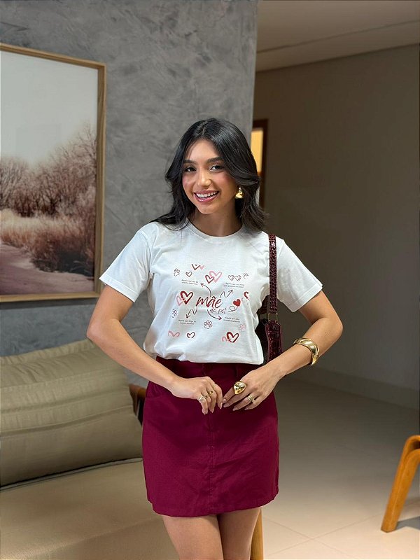 T-SHIRT DTF MÃE DE PET - OFF WHITE