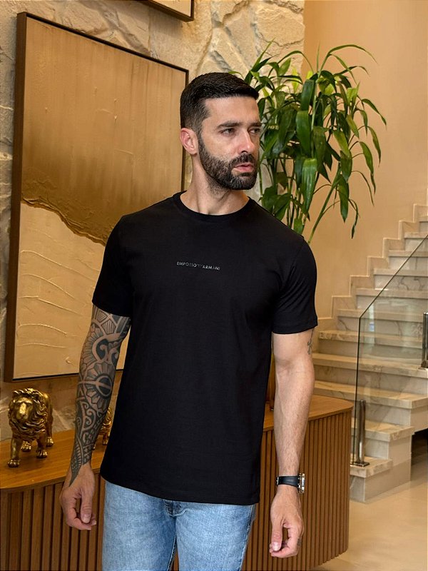 CAMISETA MASCULINA EMPORIO ARMANI - PRETO