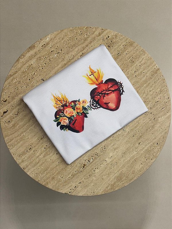 T-SHIRT DTF IMACULADO CORAÇÃO - BRANCO