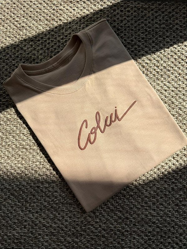 T-SHIRT COLCCI C/ PUFF - BEGE DUNAS