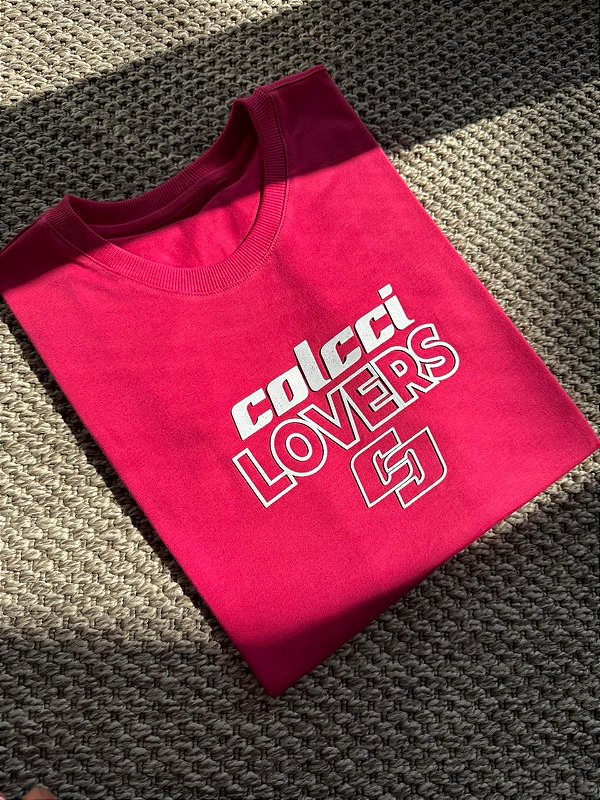 T-SHIRT COLCCI LOVERS  ALTO RELEVO C/ GLITER - ROSA PINK