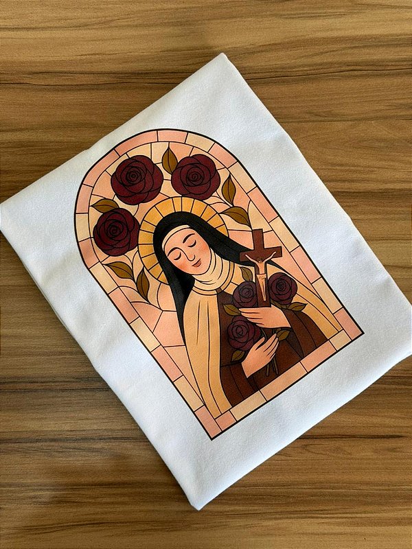 T-SHIRT DTF SANTA TEREZINHA - BRANCO