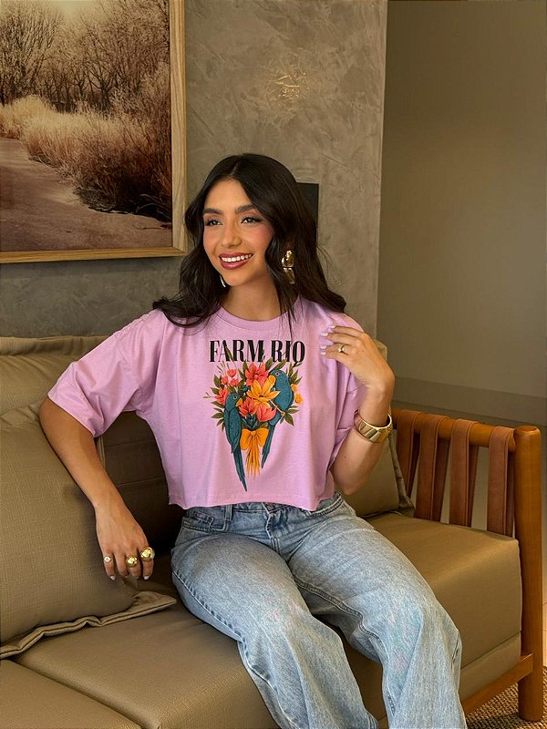 CROPPED OVERSIZED DTF ARM RIO PASSAROS - LAVANDA