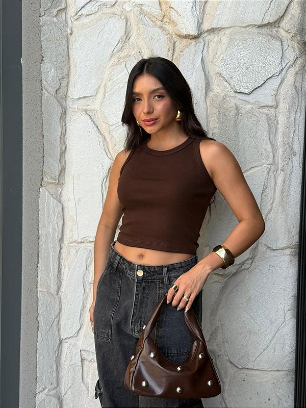 CROPPED RIBANA - MARROM EXPRESSO