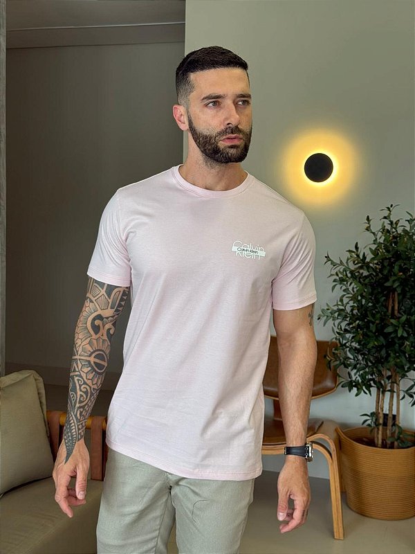 CAMISETA MASCULINA CALVIN KLEIN - ROSA