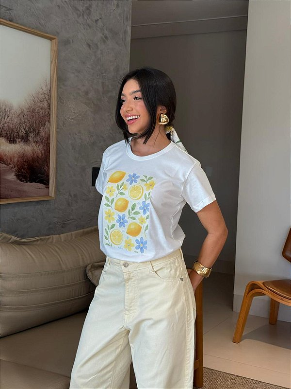 T-SHIRT DTF LIMÃO SICILIANO - OFF WHITE