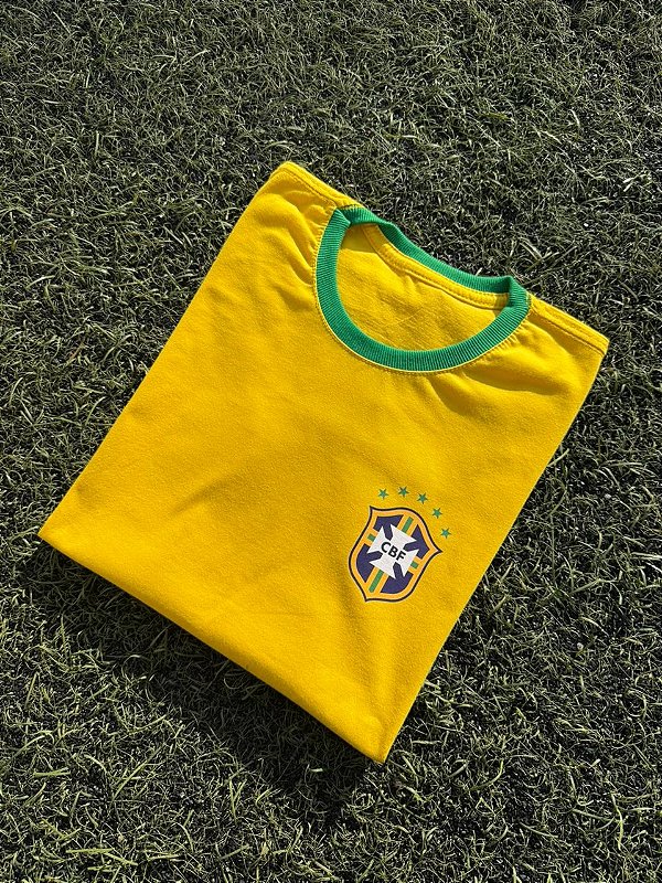 T-SHIRT DTF BRASIL NEYMAR 10 BICOLOR - AMARELO
