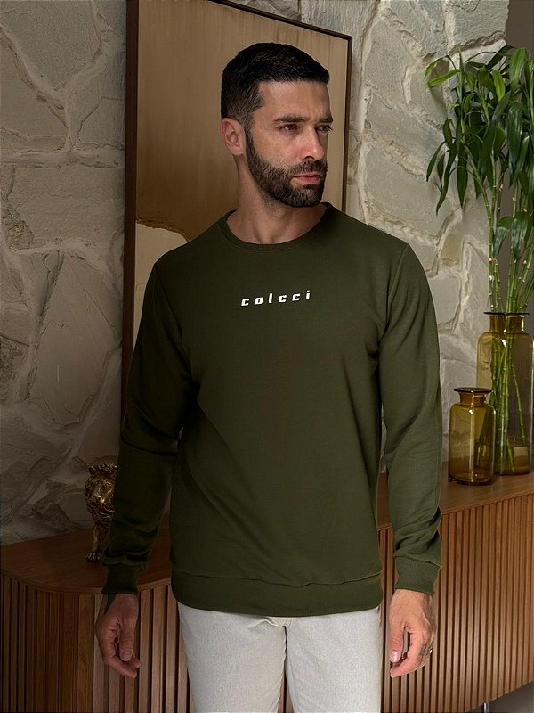 MOLETOM COLLCI ALTO RELEVO - VERDE MILITAR