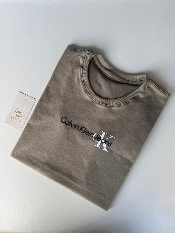 T-SHIRT CALVIN KLEIN - VERDE DUSKY