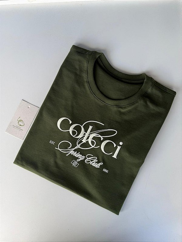 T-SHIRT COLCCI EST. SPRING CLUB 1986 - VERDE MILITAR