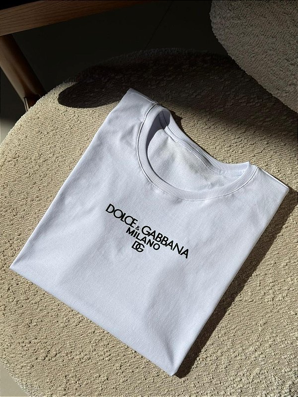T-SHIRT DOLCE E GABANA MILANO - BRANCO