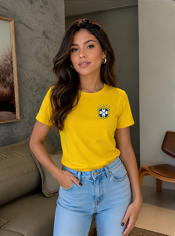 T-SHIRT DTF BRASIL VINI JR. 7 - AMARELO
