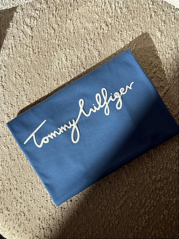 T-SHIRT TOMMY HILFIGER PUFF - AZUL ESTIMADO