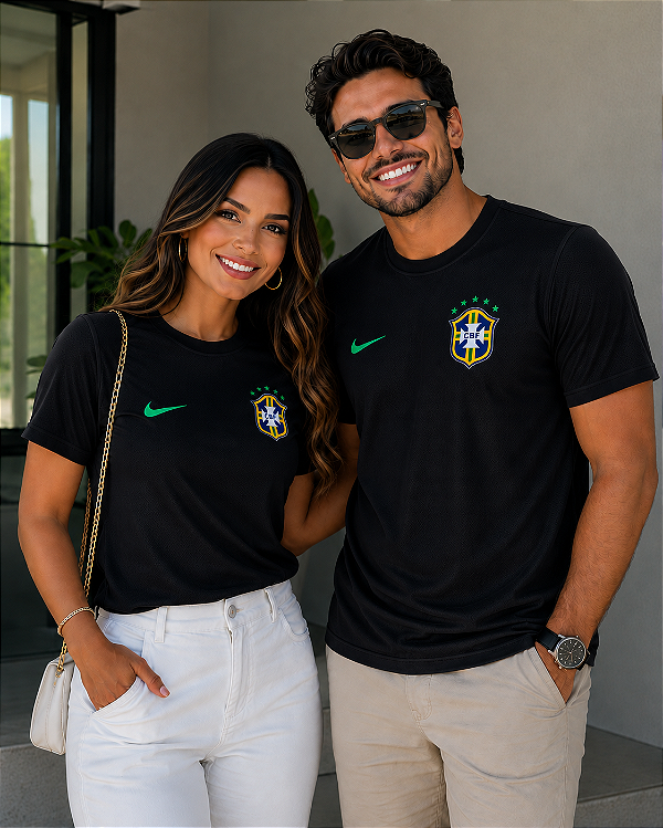 CAMISETA DRY FIT BRASIL UNISSEX - PRETO