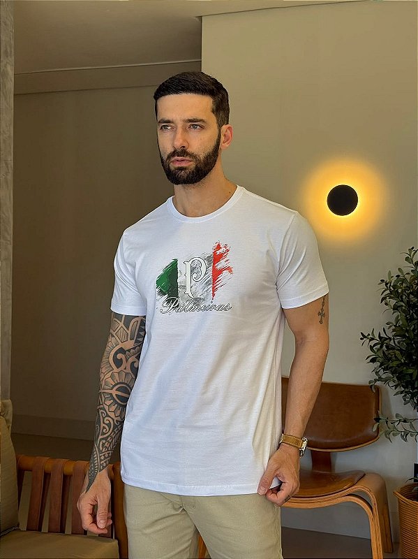 CAMISETA MASCULINA DTF PALMEIRAS - BRANCO