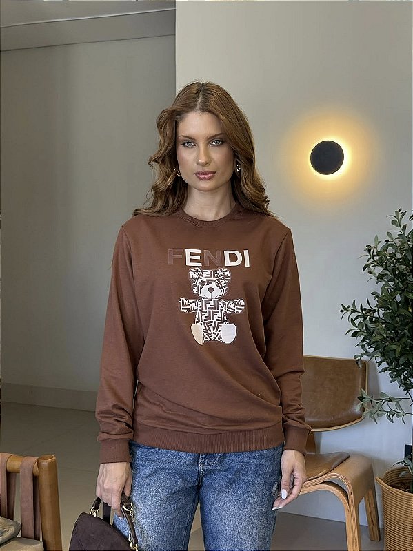 MOLETOM DTF FENDI - MARROM