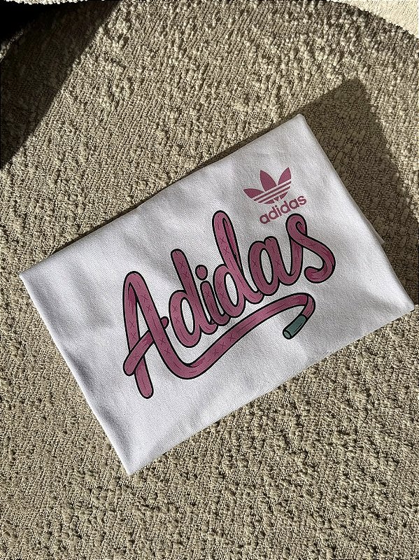 T-SHIRT DTF ADIDAS XX ROSA - BRANCO