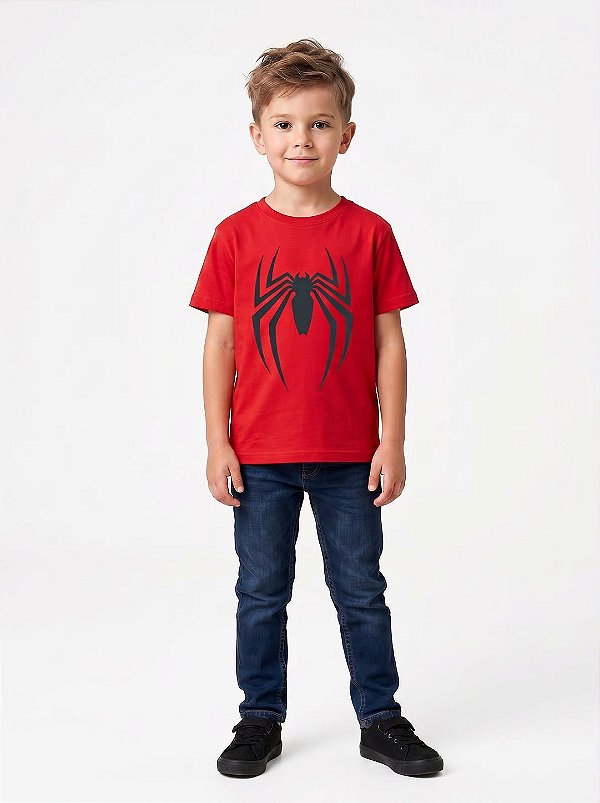 T-SHIRT INFANTIL DTF SPIDER MAN - VERMELHO