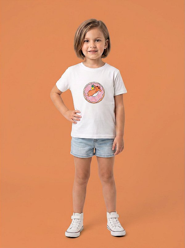 T-SHIRT INFANTIL DTF CACHORRO DONUTS - OFF WHTE