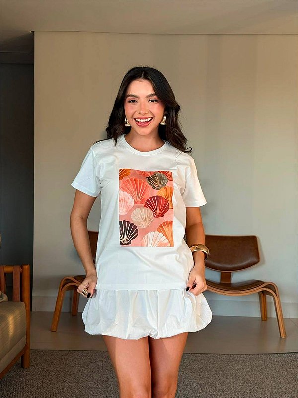 T-SHIRT DTF CONCHAS - OFF WHITE