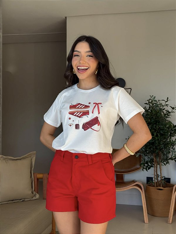 T-SHIRT DTF PATY GIRL - OFF WHITE