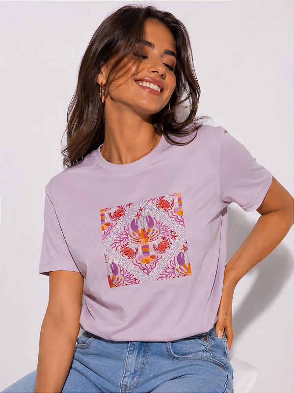 T-SHIRT DTF LOBSTER COLORS - LILÁS