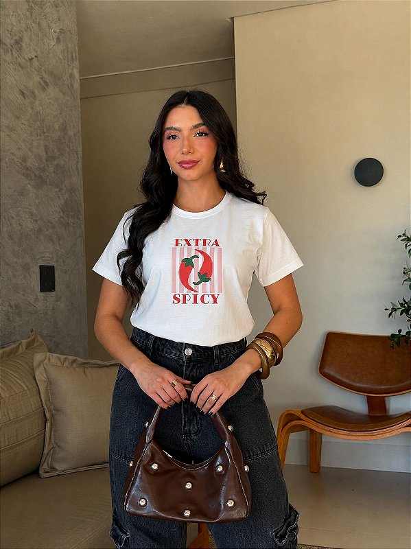 T-SHIRT DTF EXTRA SPICY - BRANCO