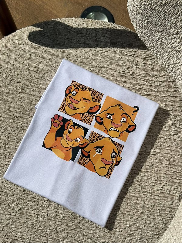 T-SHIRT DTF MOOD SIMBA - BRANCO