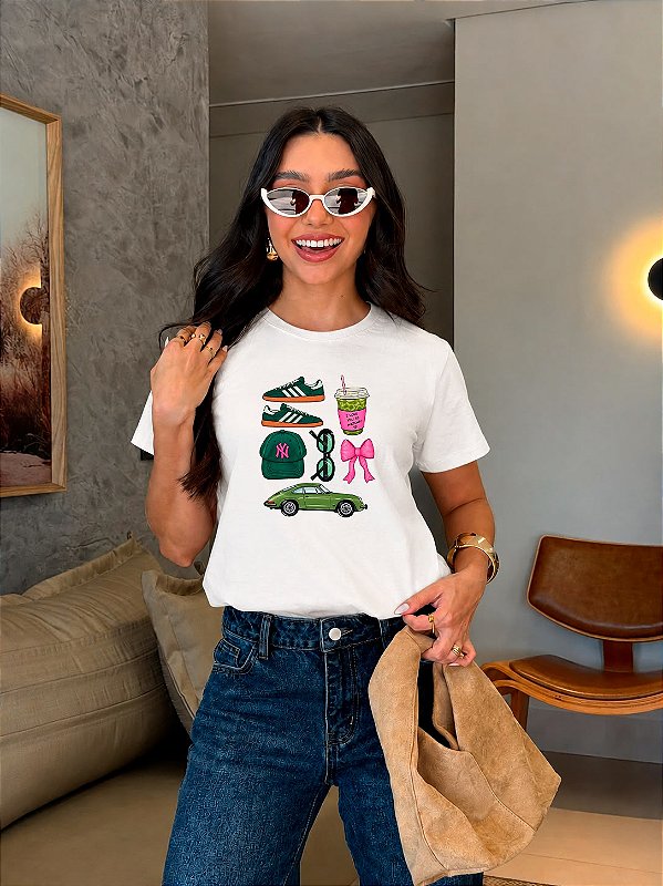 T-SHIRT DTF PATY GIRL NY - OFF WHITE