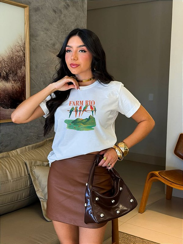 T-SHIRT DTF FARM RIO PAISAGEM RJ - BRANCO