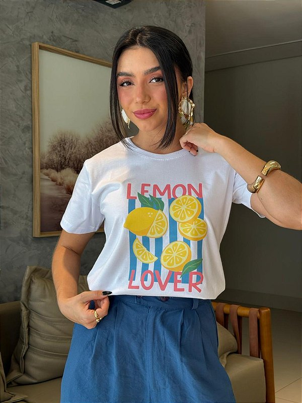 T-SHIRT DTF LEMON LOVER - BRANCO