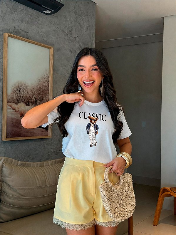 T-SHIRT DTF URSO CLASSIC - BRANCO