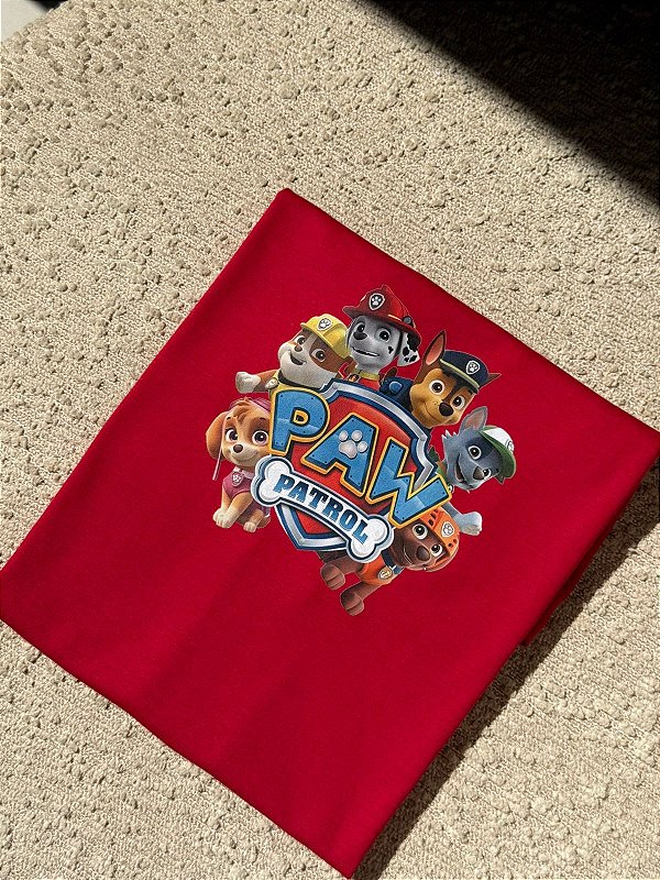 T-SHIRT INFANTIL DTF PAW PATROL - VERMELHO