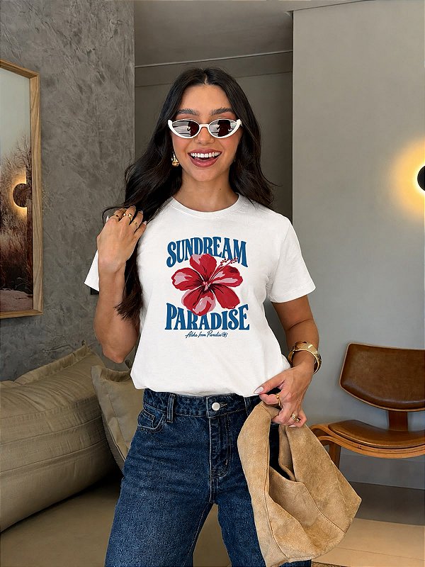 T-SHIRT DTF SUNDREAM PARADISE - OFF WHITE